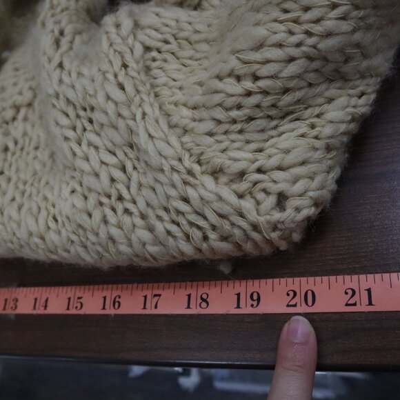 Convoy Wool Cardigan Womens L Beige L Boho Twee Rustic Twee Cottagecore Delicate - Picture 11 of 16